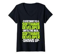 Women's Everybody is A Software Developer V-Neck T-Shirt