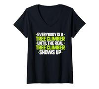 Women's Everybody is A Tree Climber V-Neck T-Shirt