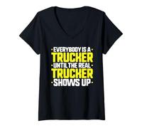 Women's Everybody is A Trucker V-Neck T-Shirt