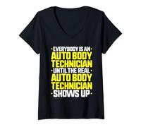 Women's Everybody is an Auto Body Technician V-Neck T-Shirt