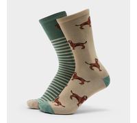 Joules EVERYDAY Womens Socks Khaki/Cream
