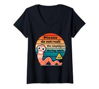 Womens Everyday funny gift Do not rush the employee during work V-Neck T-Shirt