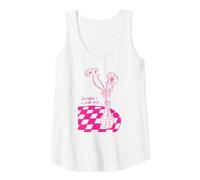 Womens Everyday Is a Fresh Start Poppy Flower Vase Checkerboard Tank Top