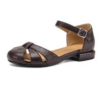 Women's Everyday Sandals Closed Toe Woven Flat Sandals Ankle Strap Casual Summer Shoes for Travel & Outdoor Activities Flexible Sole Design,Brown,3 UK