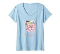Women's Everyone Deserves A Voice AAC Tablet Pink Bow Speech Therapy V-Neck T-Shirt