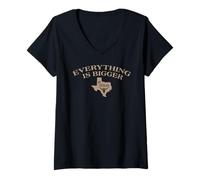 Women's Everything is Bigger in Texas V-Neck T-Shirt
