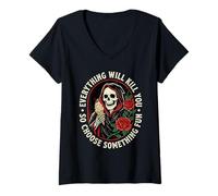 Women's Everything Will Kill You So Choose Something Fun Ice Cream V-Neck T-Shirt