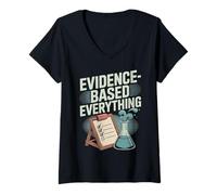 Womens Evidence-Based Everything Scientific Design V-Neck T-Shirt