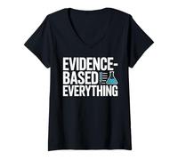 Womens Evidence-Based Everything Scientific Design V-Neck T-Shirt