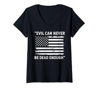 Womens Evil Can Never Be Dead Enough V-Neck T-Shirt