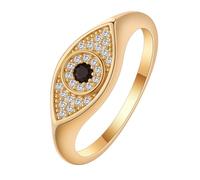 Women's Evil Eye Blue Stone Design Ring, Delicate, Elegant and Protective Finger Ring for Women