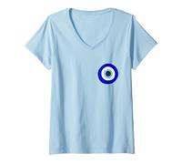 Women's Evil Eye Protection is a Nazar Amulet Graphic for Women V-Neck T-Shirt