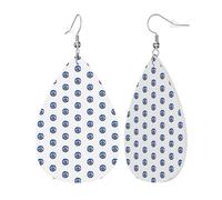 Womens Evil eyes Print Leather Earrings Teardrop Dangle Earrings Jewelry Outfits Accessories