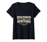 Women's Evolution Darwin Natural Selection Evolutionary Biology V-Neck T-Shirt