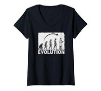 Womens Evolution to Doctor Medical Silhouette V-Neck T-Shirt