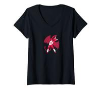 Womens Exercise Your Demons - No Type - Official DinoMike Design V-Neck T-Shirt