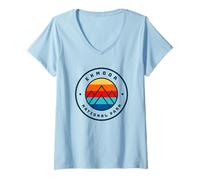 Womens Exmoor National Park Britain England UK V-Neck T-Shirt