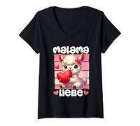 Womens Expectant Mother LIEBE Funny Soon to be Mom V-Neck T-Shirt