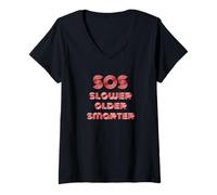 Womens Experience Counts - Slower, Older, Smarter and Proud! V-Neck T-Shirt