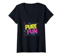 Womens Experience Pure Fun with Every Moment Outfit V-Neck T-Shirt