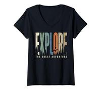 Women's Explore The Great Adventure V-Neck T-Shirt