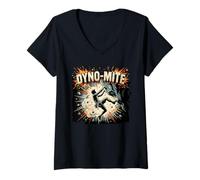 Women's Explosive Rock Climbing Dyno MITE Dyno Power V-Neck T-Shirt