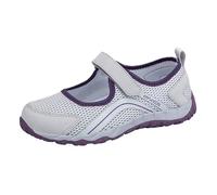 Women's Extra Wide Diabetic Edema Shoes,Lightweight Adjustable Closure Diabetic Shoes for Women,Breathable Easy On/Off Diabetic Edema Walking Shoes,for Swollen Feet(Color:Grey,Size:5 UK)