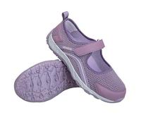 Women's Extra Wide Diabetic Edema Shoes,Lightweight Adjustable Closure Diabetic Shoes for Women,Breathable Easy On/Off Diabetic Edema Walking Shoes,for Swollen Feet(Color:Purple,Size:7 UK)