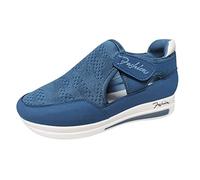 Womens Extra Wide Diabetic Sandals: Adjustable Casual Mary Jane Summer Shoes Breathable Outdoor Walking Shoes For Women Comfortable Lightweight Sneakers For Flat Feet Plantar Fasciitis