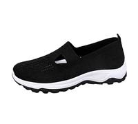 Womens Extra Wide Fit Trainers,Gym Tennis Sneakers Ladies Walking Shoes Blue Trainers Women Width Fashion Sneaker Loafers for Gym Running Slip on Wide Fit Breathing (Black-A,3.5)