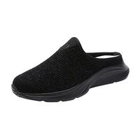 Womens Extra Wide Fit Trainers Ladies Walking Running Shoes Mules Shoes Casual Extra Wide Fit Fashion Trainers Comfortable Memory Foam Platform W Today's Deals of The Day Black
