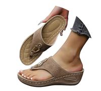 Womens Extra Wide Fit Wedges White Sandals Size 6 Women's Round Head Thick Bottom Hollow Out Wear Clip Toe Thick Bottom Slope Heel Slippers Black Block Heel Sandals Filled In Toes Sandels (Brown,3.5)