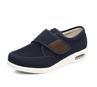 Women's Extra Wide Orthopedic Walking Shoes, Breathable Adjustable Comfort Sneakers for Foot Pain Relief, Arch Support Shoes for Swollen Feet and All-Day Wear, Blue-40.5 EU