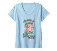 Womens Extraordinary People Need Extraordinary Pets Cute Axolotl V-Neck T-Shirt