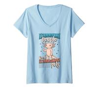 Womens Extraordinary People Need Extraordinary Pets Cute Axolotl V-Neck T-Shirt