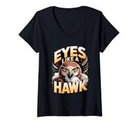 Women's Eyes Like a Hawk Falconry V-Neck T-Shirt