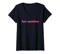 Women's F Capitalism V-Neck T-Shirt