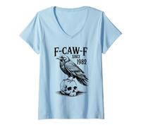 Womens F-Caw-F Year of Birth 1982 Birthday Vintage 1982 Born 1982 V-Neck T-Shirt