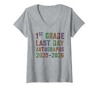 Women's Fabulous 1st Grade Last Day 2026 Batch Autograph Memories V-Neck T-Shirt