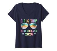 Women's Fabulous Girls Trip NEW Orleans 2026 Vacation Beaching Vacay V-Neck T-Shirt