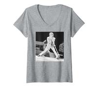 Womens Faces Singer Rod Stewart NEC Arena Body Wishes Tour 1983 V-Neck T-Shirt