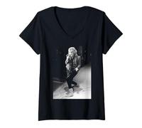 Womens Faces Singer & Solo Artist Rod Stewart Live 1978 V-Neck T-Shirt