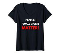 Womens Facts in Female Sports Matter! V-Neck T-Shirt