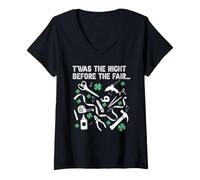 Women's Fair W unny T'was The Night Before The Fair Lt. V-Neck T-Shirt