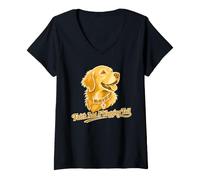 Women's Faith and A Wagging Tail Christian Dog Lover V-Neck T-Shirt
