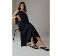 Womens Faith: Evanthe Faux Leather Chunky Toe Post Mules Black 3