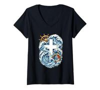 Women's Faith, Hope & Staying the Course V-Neck T-Shirt