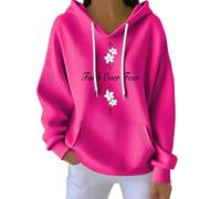 Women's Faith Over Fear Letter Print Hoodie Oversized Christian Striped Textured Lightweight Jumpers Ladies Fashion Fall Winter Streetwear Hooded Sweatshirts