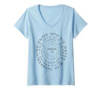 Womens Faithful Psalm 100:4-5 Scripture Design Bible Verse Art V-Neck T-Shirt