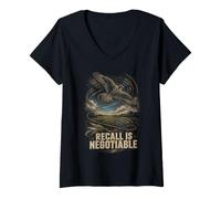 Women's Falconry Falconer Falcon Recall is Negotiable V-Neck T-Shirt